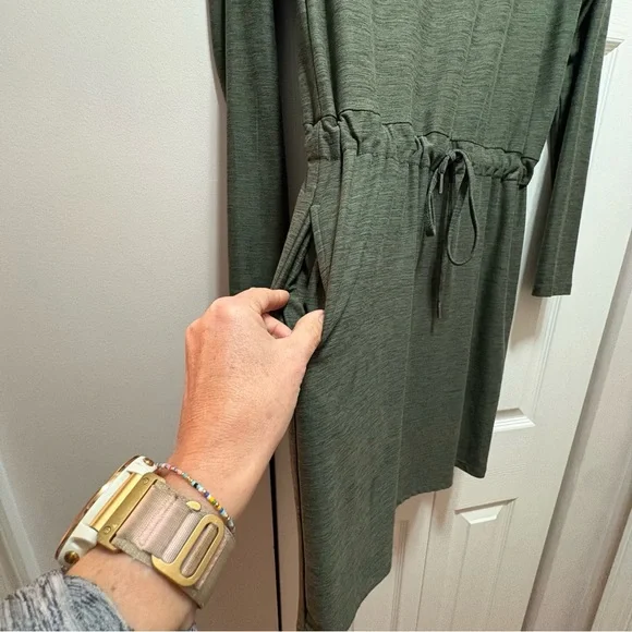 Kyodan Olive Green Hooded Dress Size Small - Picture 4 of 6